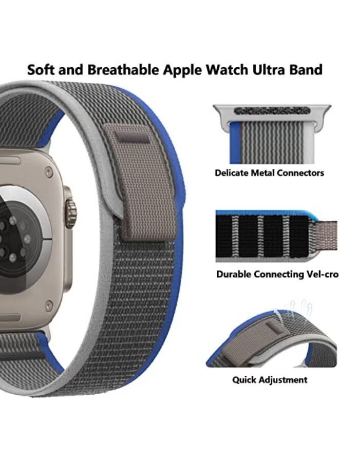 vesus Trail Loop Compatible with Apple Watch Band 49mm 45mm 44mm 42mm 41mm 40mm 38mm, Nylon Weave Sport Loop Men Women Adjustable Pull Tab Strap for apple watch ultra iWatch series 8 7 6 5 4 3 2 1 SE - Image 2
