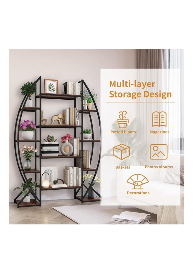 إن كي أكس رفوف كتب طويلة قائمة بذاتها لتخزين الكتب ومتعددة الوظائف لغرفة المعيشة وغرفة النوم والمكتب - Image 3