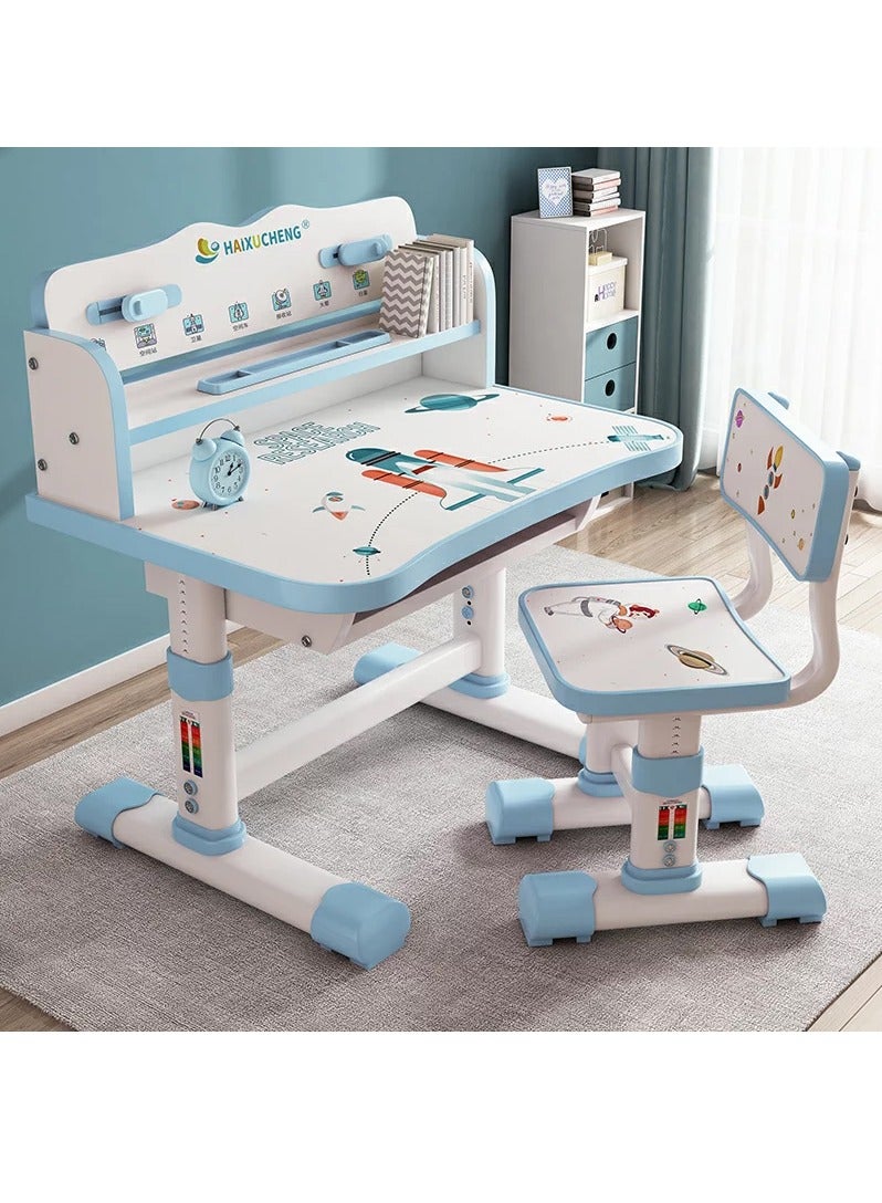 DubaiGallery Children's study table, girls study table, adjustable chair, home primary school students work table, chair coats, new  - Image 1