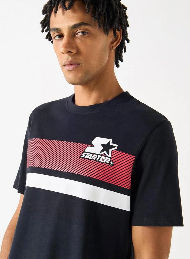 STARTER Starter Printed Crew Neck T-shirt with Short Sleeves