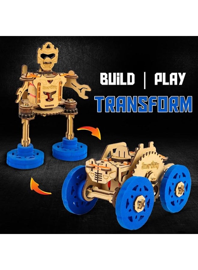 سمارتيفيتي مجموعة ألعاب بناء وتفاعل تعليمية من سمارتيفيتي STEMFormers Rover Bot، تتضمن تعليمات سهلة، وتجربة، ولعب، وتعلم العلوم والهندسة، مشروع 6+2 في 1 - Image 3