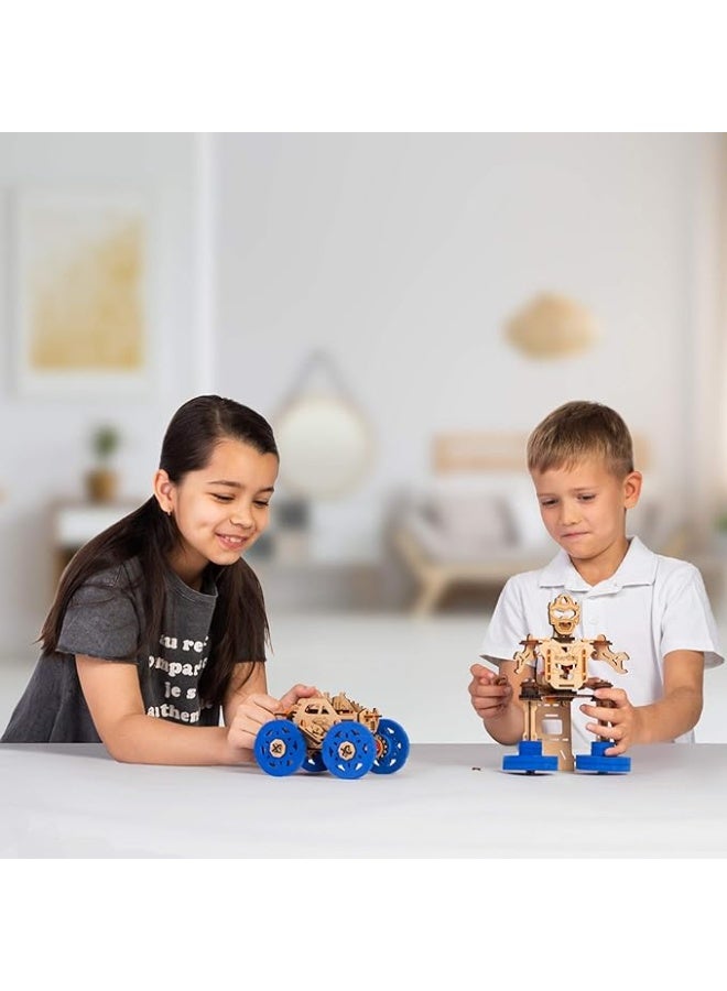 سمارتيفيتي مجموعة ألعاب بناء وتفاعل تعليمية من سمارتيفيتي STEMFormers Rover Bot، تتضمن تعليمات سهلة، وتجربة، ولعب، وتعلم العلوم والهندسة، مشروع 6+2 في 1 - Image 2