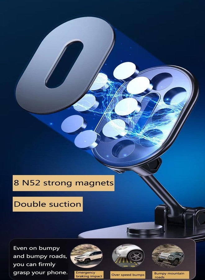 QUEMISS Car Phone Holder Mount for Car Mount Adhesive Rotary Folding Cell Phone Car Mount Phone Holders for Your Car Mount Compatible with All Smartphones of iPhone Huawei, Xiaomi Samsung - Image 2