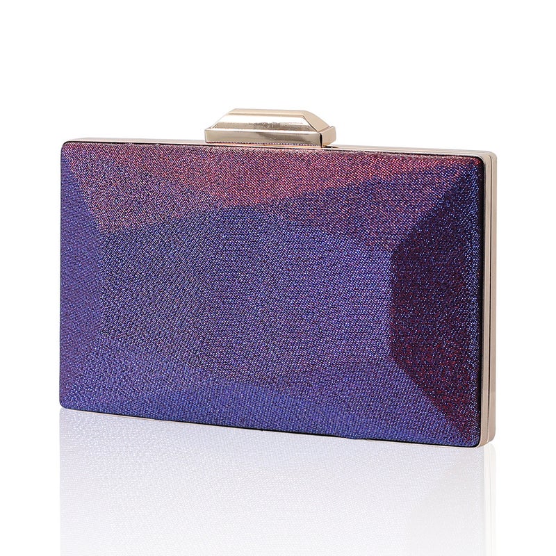 New Three-Dimensional Geometric Evening Bag All-Match Gradient Satin Dress Banquet Bag Simple Hand Bag For Women - Image 2