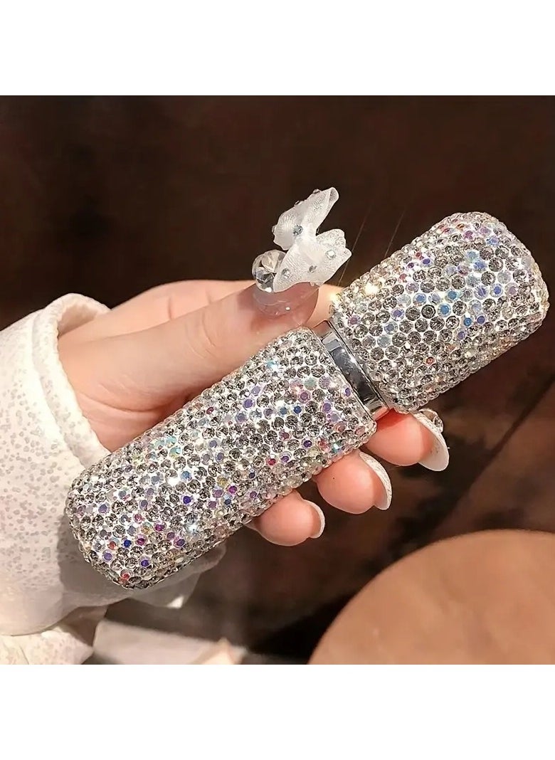 ORiTi Mini Refillable Perfume Atomizer, Travel Perfume Spray Bottle, Bling Glitter Spray Bottles, Crystal Perfume Bottle, Pocket Size, Travel Essentials  - Image 2
