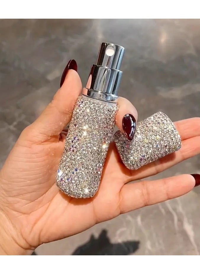 ORiTi Mini Refillable Perfume Atomizer, Travel Perfume Spray Bottle, Bling Glitter Spray Bottles, Crystal Perfume Bottle, Pocket Size, Travel Essentials  - Image 4