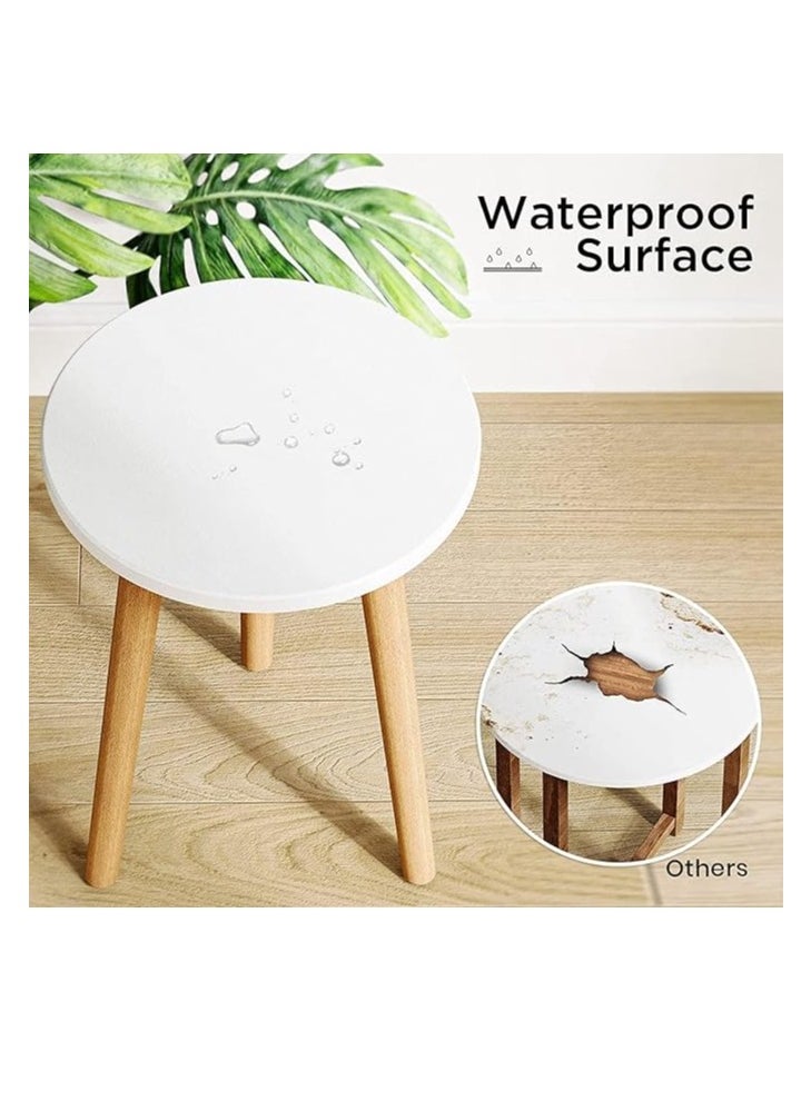 Generic - Plant Stand Indoor, 16.5" Tall Plant Stand, manmade board Plant Stands, Modern Plant Table, Mid Century Plant Stand for Indoor, Outdoor, Plant Stool, Small Side Table White - Image 1