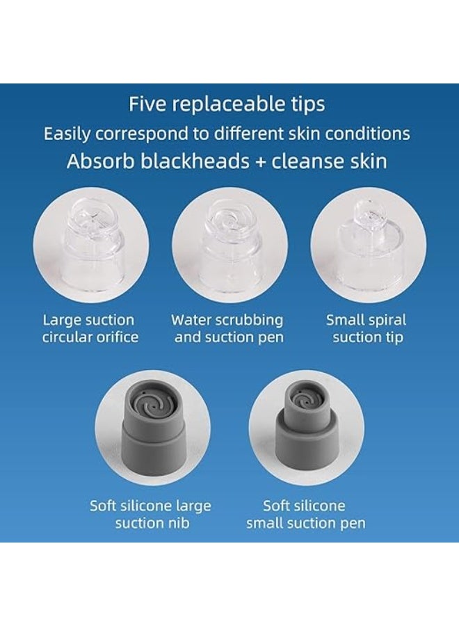 جهاز شفط الرؤوس السوداء بتقنية المايكرو بابلز (فقاعات الماء) - منظف مسام قابل للشحن بشفط قابل للتعديل - تنظيف عميق للرجال والنساء - Image 4