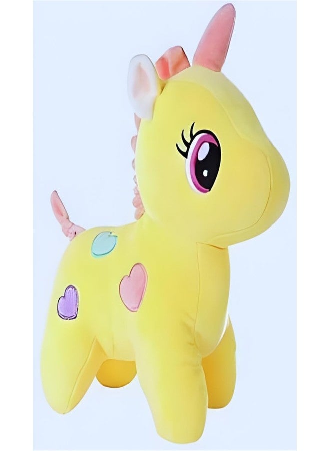 FUN4YOU Unicorn Soft & Stuffed Toys for Kid | Toddler & Home Decor | Lovable | Hugable Kids Toy(25 CM | Yellow Color) - Image 1