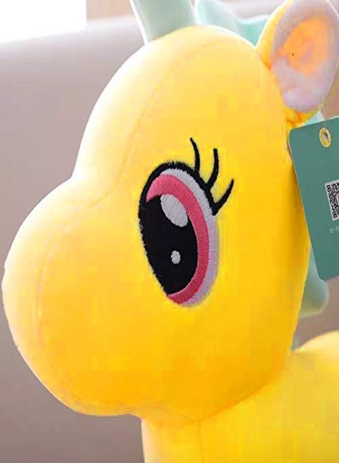 FUN4YOU Unicorn Soft & Stuffed Toys for Kid | Toddler & Home Decor | Lovable | Hugable Kids Toy(25 CM | Yellow Color) - Image 2