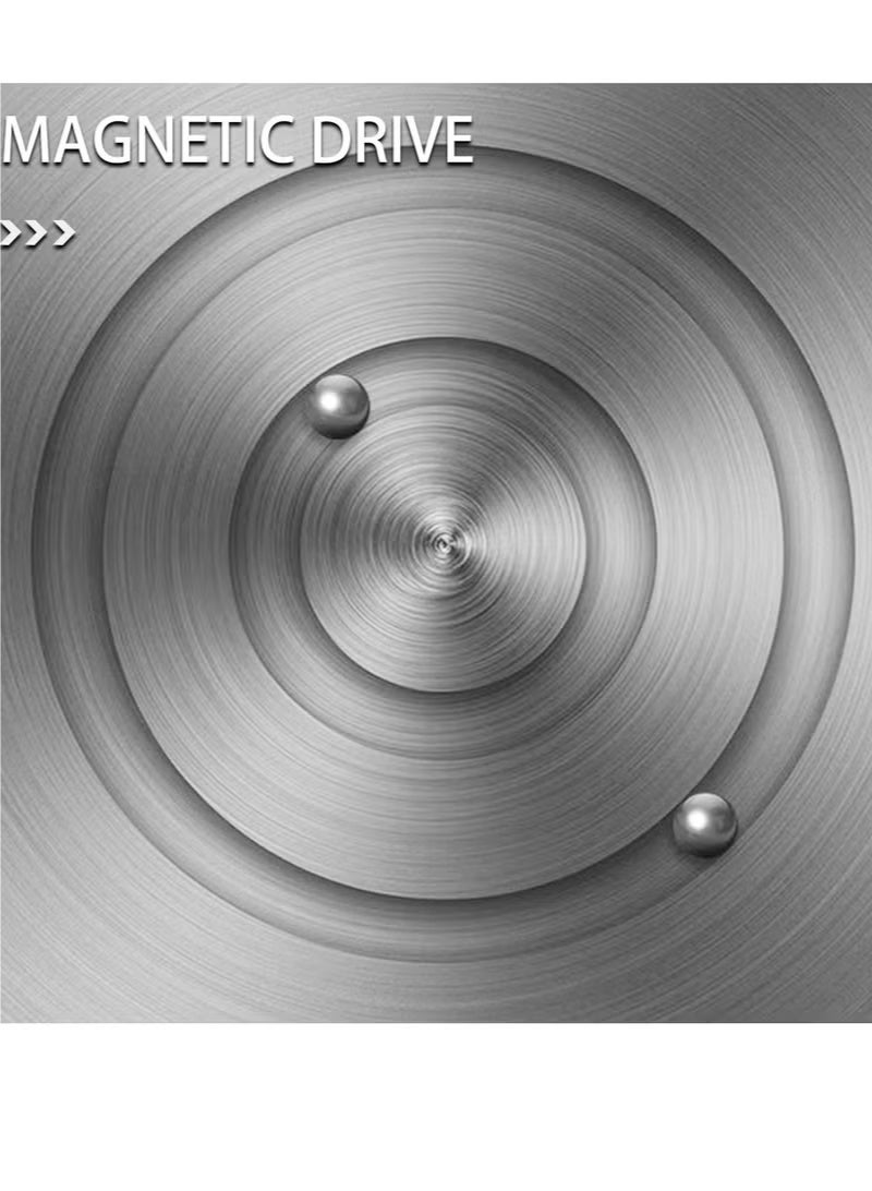 FOXBOX Man's Creative Magnetic Scrolling Beads Quartz Watch for Mens Waterproof Watches - 42mm - Silver - Image 5