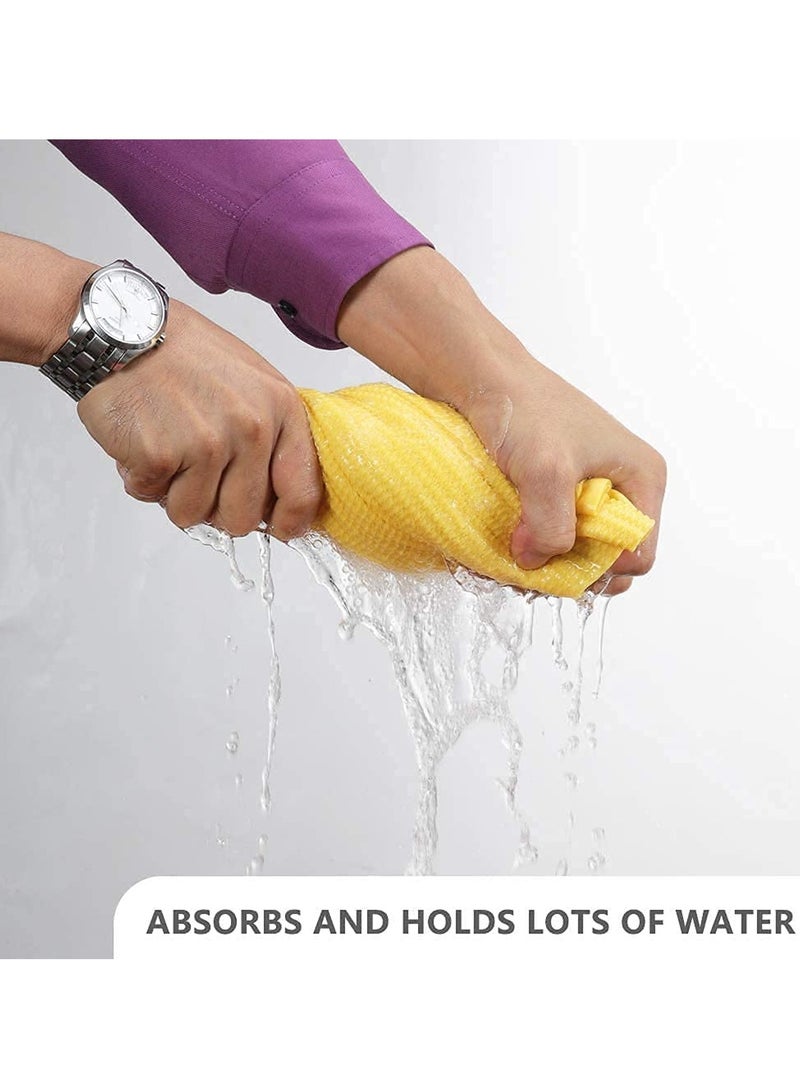 Sword Pro Concave Convex Sword Pro 6D No Resistance Cleaning Chamois 3 Pcs Set 64x43cm Yellow - Super Absorbent PVA Towels for Car, Glass, Furniture, Multi-Surface Cleaning. - Image 4