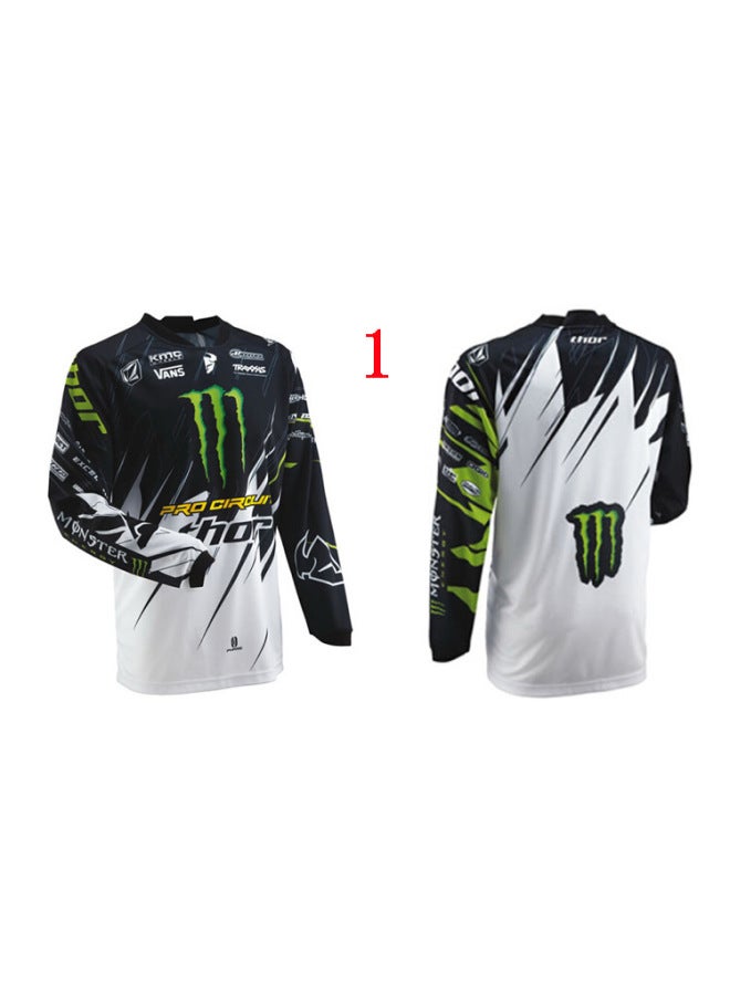 Summer Cycling Clothing Long-sleeved T-shirt Motorcycle Off-road Downhill Clothing Mountain Bike Off-road Outdoor Sports Breathable T-shirt