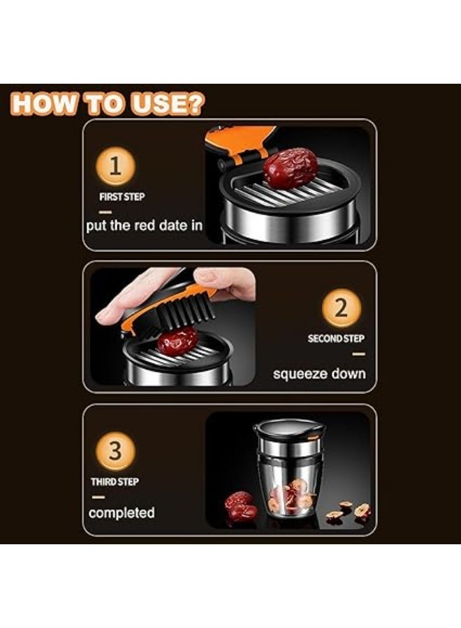 Fruit Slicer Cup, Egg Slicer, Strawberry Slicer, Banana Cutter Slicer, Kiwi Grape Slicer Cutter, Stainless Steel Slicer for Soft Fruit Vegetable, Quickly Making Fruit Vegetable Salad - Image 3