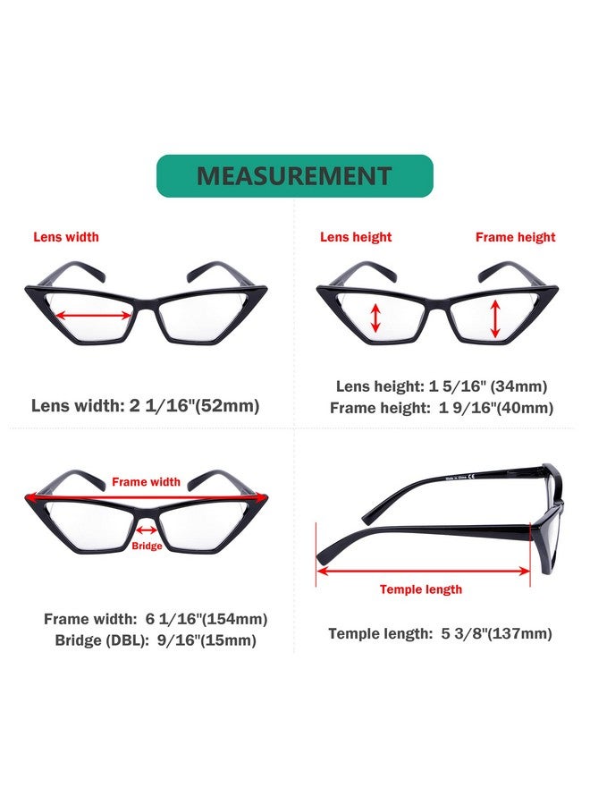 Eyekepper 5Pack Cat Eye Reading Glasses Women Oversized Readers +1.75 - Image 3