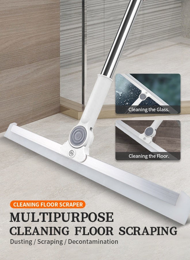 Magic Broom Silicone Scraper with Removable Head & Anti-Collision Design, Adjustable Telescopic Floor Squeegee for Multi-Surface Cleaning  - Image 2