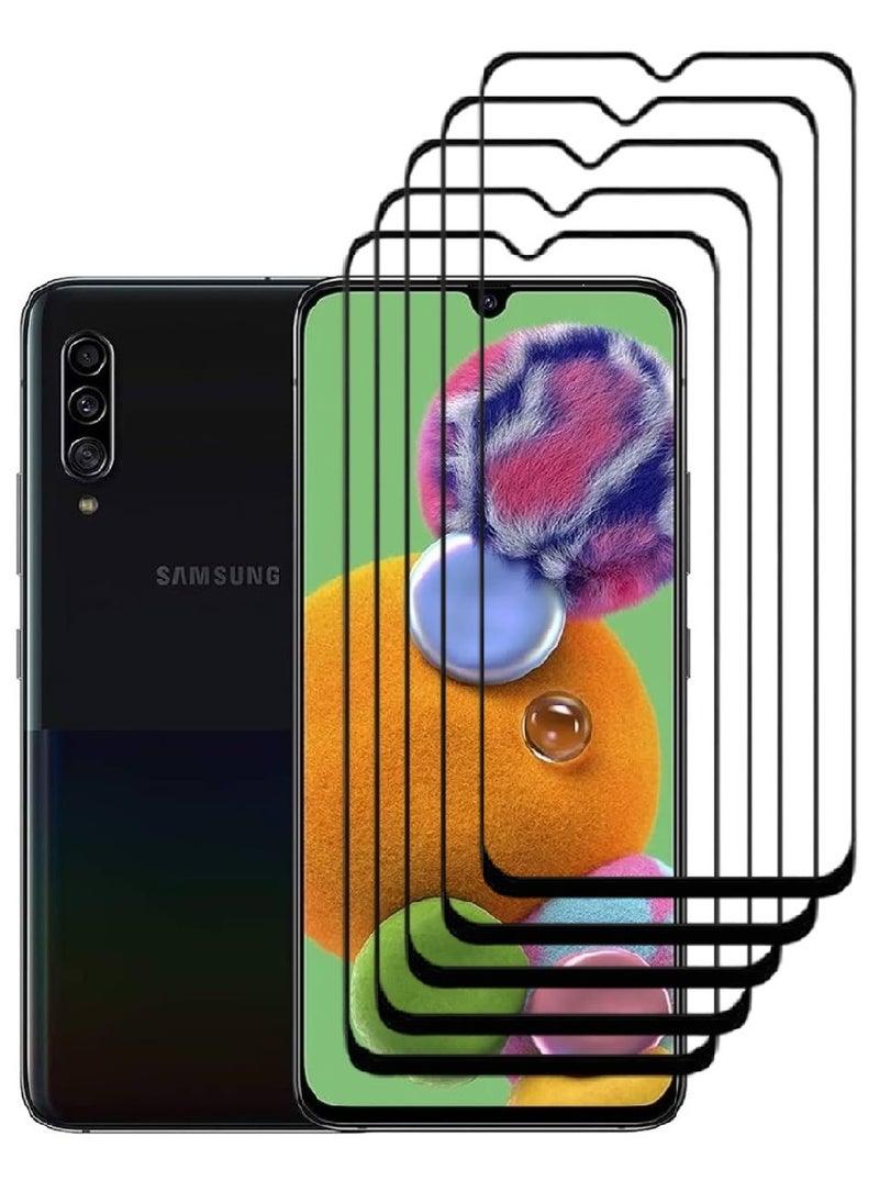AINA 5 Pieces Tempered Glass Screen Protector 5D Designed For Samsung Galaxy A90 5G Full Glue Edge to Edge Full Screen Coverage And Bubble Free - Image 1