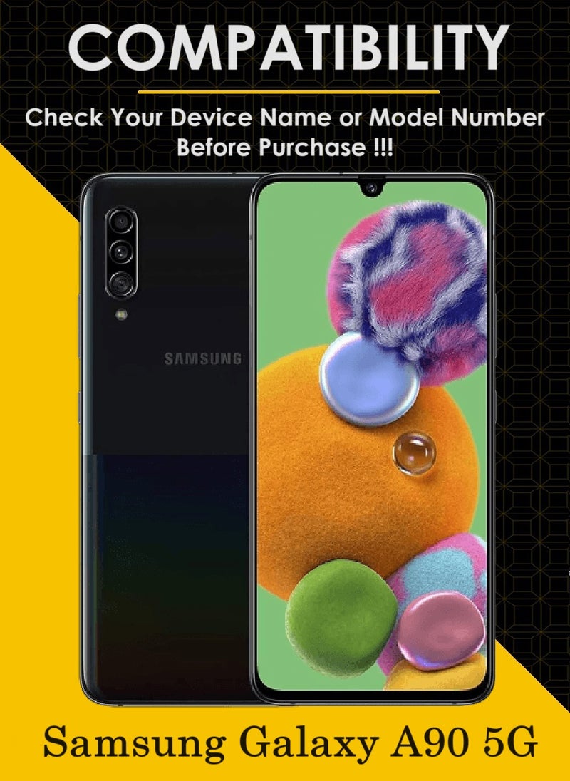 AINA 5 Pieces Tempered Glass Screen Protector 5D Designed For Samsung Galaxy A90 5G Full Glue Edge to Edge Full Screen Coverage And Bubble Free - Image 3