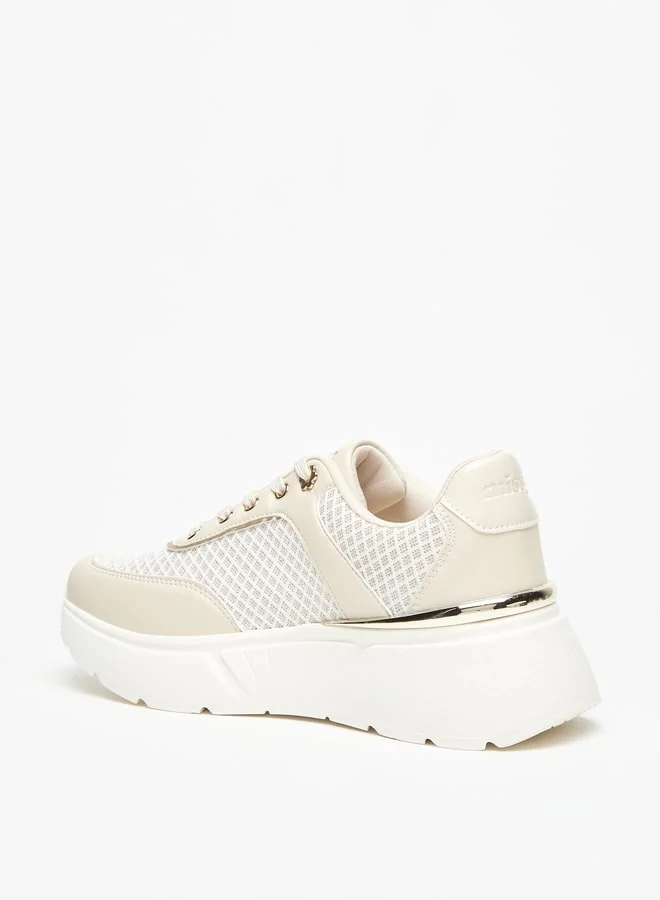 MISSY Women's Textured Lace-Up Chunky Sneakers