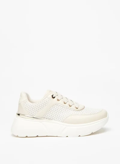 MISSY Women's Textured Lace-Up Chunky Sneakers
