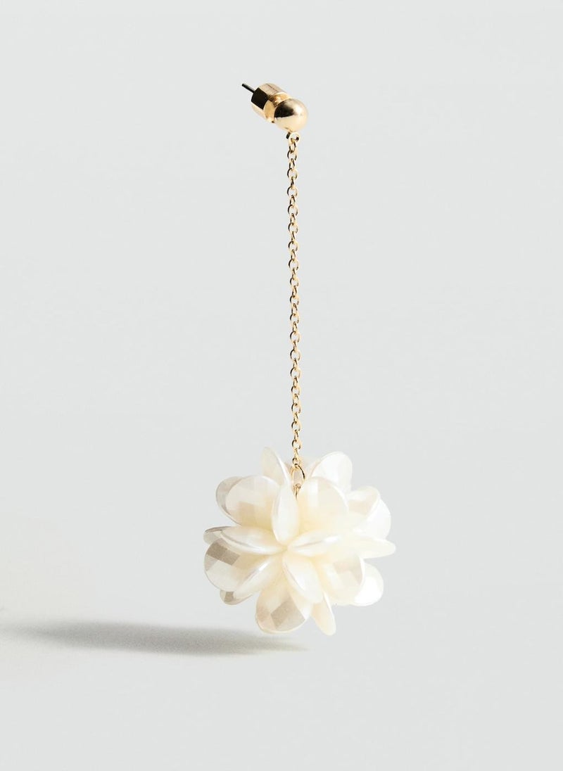 MANGO Long flower earrings - Image 4