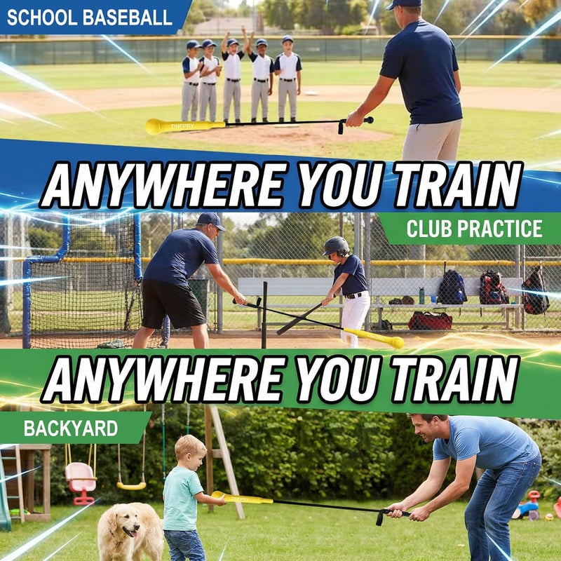 TINEPRY 54'' Baseball Swing Trainer - Non-Slip Grip Hitting Stick for Baseball & Softball - Image 5