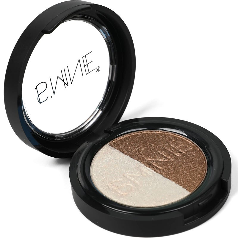 IS'MINE Single Duo Shimmer Brown Eyeshadow, Dual Color, Longwear, White Eye Makeup for Day & Night - Image 4
