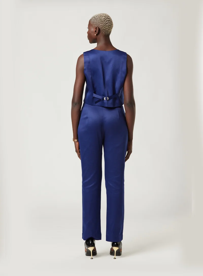 IZEL Blue Three Piece Suit set with Vest and pants