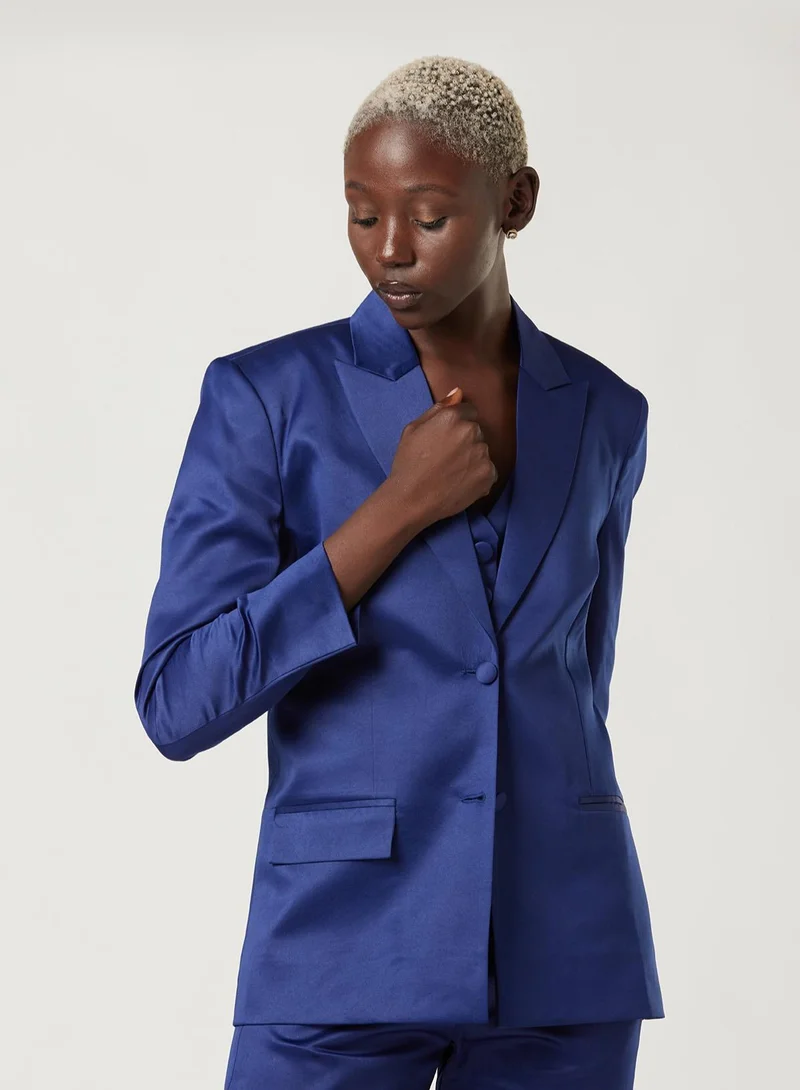IZEL Blue Three Piece Suit set with Vest and pants