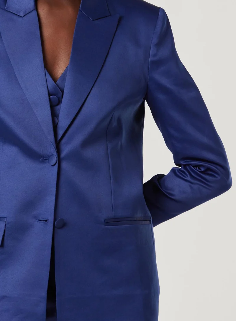 IZEL Blue Three Piece Suit set with Vest and pants