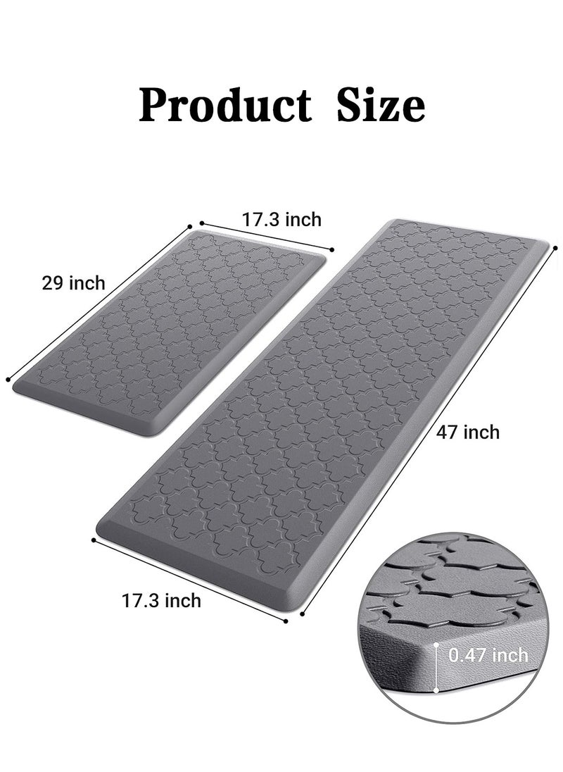 LEOKOR 2 PCS Kitchen Mat Cushioned Anti-Fatigue Floor Mat Waterproof Non-Skid Ergonomic Comfort Foam Rugs for Kitchen, Floor,Office, Sink, Laundry  - Image 4