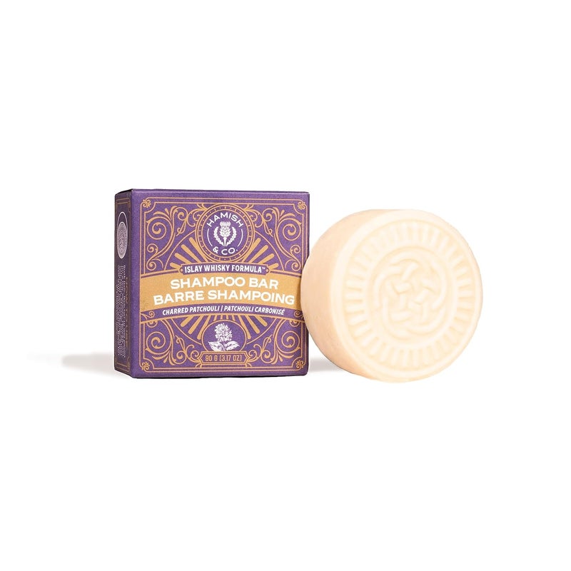 Hamish  Co Shampoo Bar  Charred Patchouli  Shampoo for Men  Handcrafted with Scottish Islay and Whiskey Infused  Made from Natural Ingredients  Sulfate Paraben Cruelty and PlasticFree