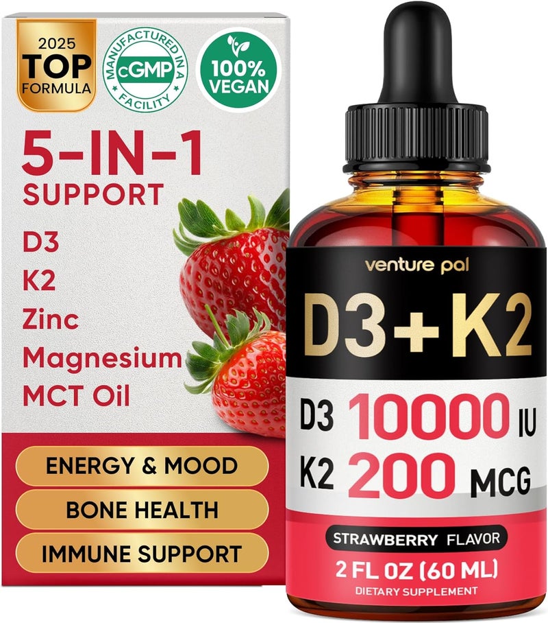 Venture Pal D3 + K2 Liquid Supplement for Immune Support - Image 1