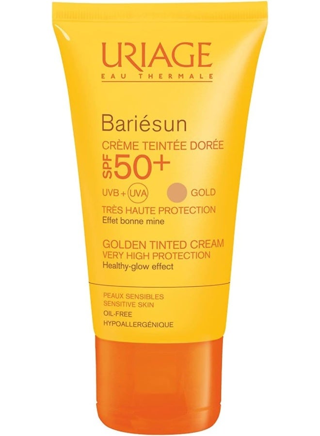 Uriage كريم باريسون SPF 50+ بلون ذهبي، 50 مل - Image 1