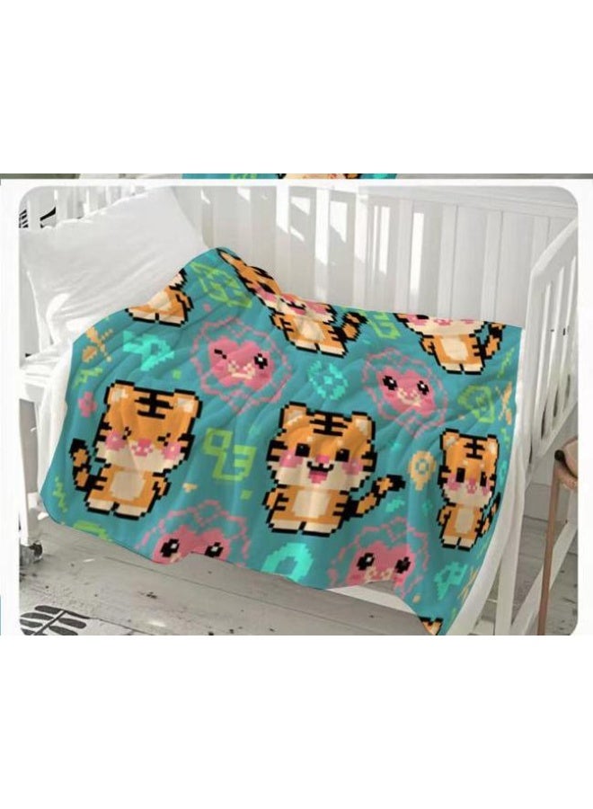 general Baby and children's cartoon flannel thin blanket (warm and comfortable, suitable for sleep, game use) 70cm*100cm - Image 2