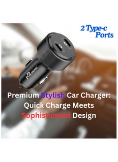 mpBLBERRI MPBLBERRI Premium Quality PD Car Charger, 66W, with Type-C to Type-C Cable, Fast Charging, Black  - Image 3
