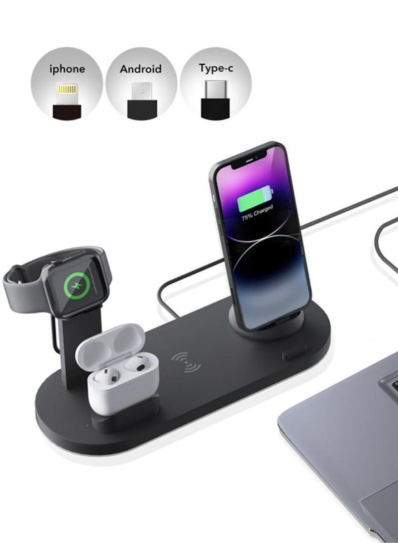 phomemo Wireless Charger, 15W Qi Certified Fast Wireless Charging Stand with Sleep-Friendly Adaptive Light for iPhone 15 14 13 12 11 Pro Max XS 8 Plus Samsung Galaxy S23 S22 Ultra S21 S20 Note 20 Google - Image 2