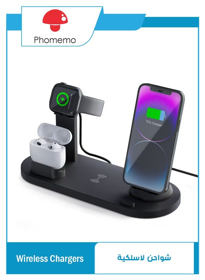 phomemo Wireless Charger, 15W Qi Certified Fast Wireless Charging Stand with Sleep-Friendly Adaptive Light for iPhone 15 14 13 12 11 Pro Max XS 8 Plus Samsung Galaxy S23 S22 Ultra S21 S20 Note 20 Google - Image 1