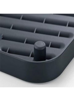 Generic Kitchen Dish Drying Rack, Countertop Drainer with Utensil Holder, Grey  - Image 3