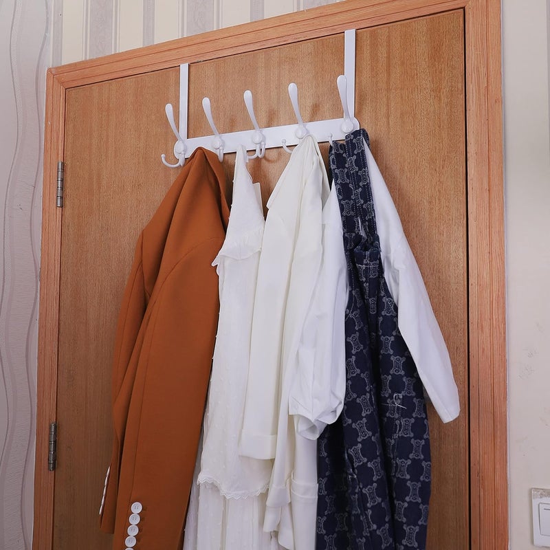 Encozy Over The Door Hooks,Coat Rack for Hanging Clothes Hat Towel (Heavy Duty White 1pcs) - Image 4