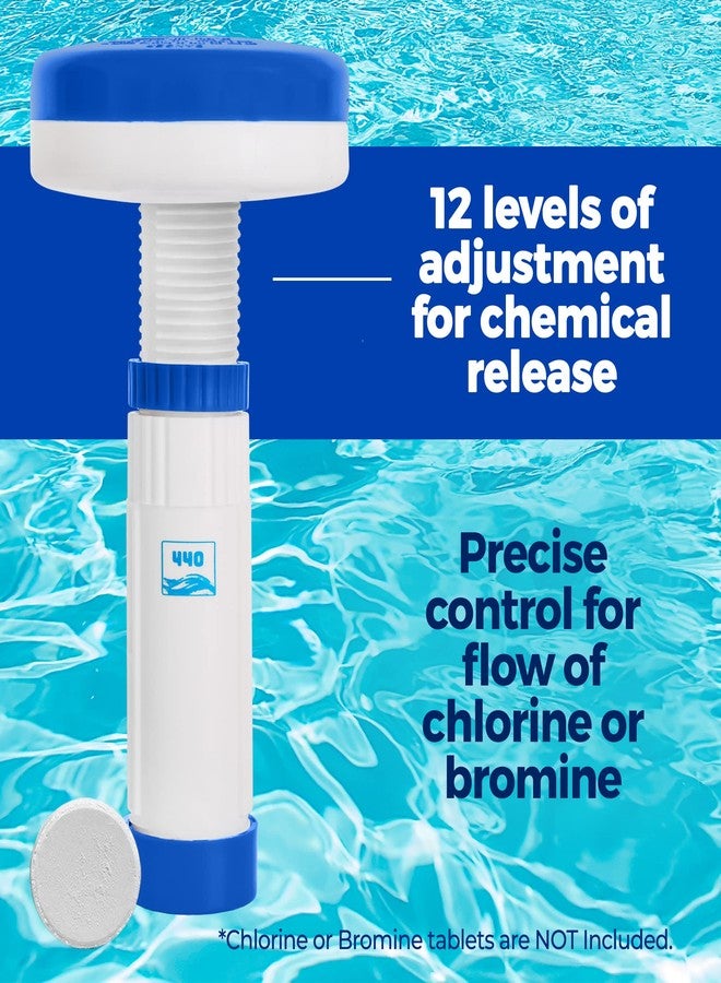 440 Mini Premium Floater Dispenser for Spa, Hot Tub and Small Pools for 1 Inch Chlorine or Bromine Tablets. (Tablets NOT Included) Adjustable Chemical Float from 0 to 13 Flow Control - Image 4