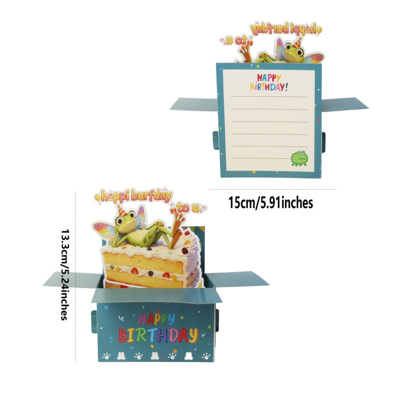 Frog 3D Pop Up Birthday Box Card Happy Surprise Gift - Image 4
