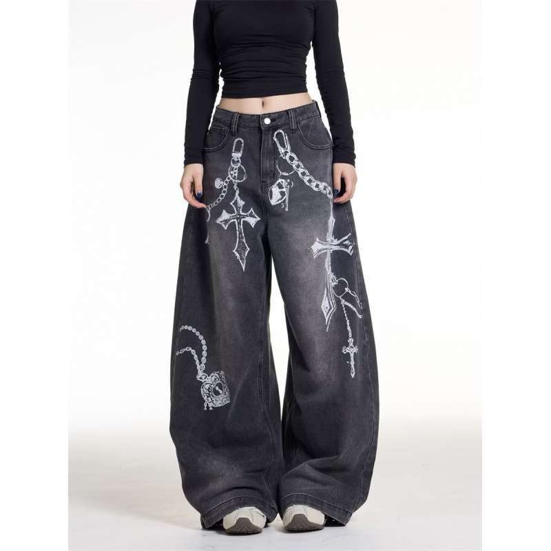 Unisex Classic Denim Jeans Loose Fit Daily Outdoor Wear - Image 2