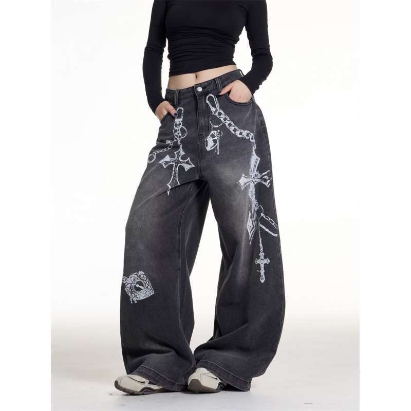 Unisex Classic Denim Jeans Loose Fit Daily Outdoor Wear - Image 4