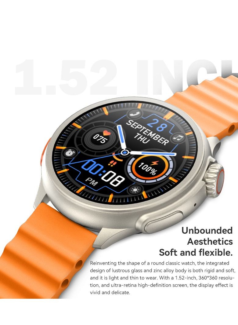 HW3 Ultra Max SmartWatch Men 1.52" Round Screen NFC Bluetooth Call 90+ Sport Mode Fitness Smart Watch - Image 4