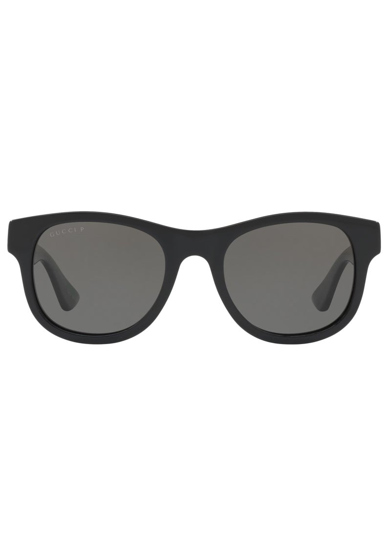 Gucci Men Black Square Sunglasses with Grey lenses GG0003S 006 52mm - Image 2