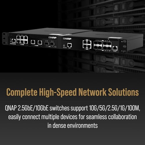 QNAP 12-Port Half-Width Rackmount 10GbE Managed Network Switch (QSW-M3212R-8S4T-US). Layer 2, Web Management - Image 2