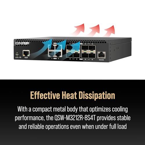 QNAP 12-Port Half-Width Rackmount 10GbE Managed Network Switch (QSW-M3212R-8S4T-US). Layer 2, Web Management - Image 5