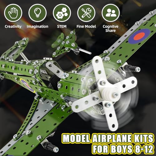 PANPAPA Model Airplane Kits for Boys 812Erector Set for Boys Building Toys Age 1012374 PCS DIY Building Stem Projects Toys for KidsCool Aviation Gifts for Airplane Model Fans - Image 5