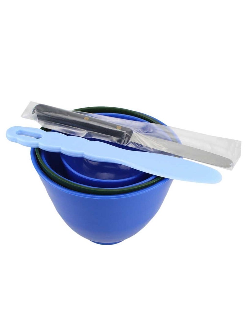EustomA EustomA 4Pcs One Set Silicone Flexible Rubber Plaster Impression Mixed Alginate Bowl Dental Lab Mixing Bowls Blue 